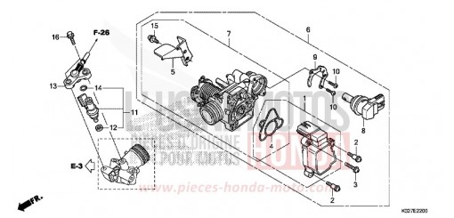 THROTTLE BODY/FUEL INJECTOR SH150ADSE de 2014